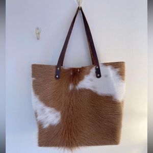 Genuine Cowhide Leather Tote Bag